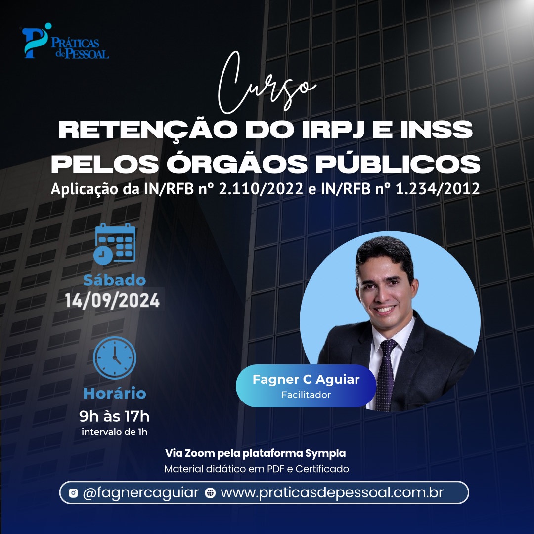 Curso Retenção do IRPJ e INSS pelos Órgãos Públicos